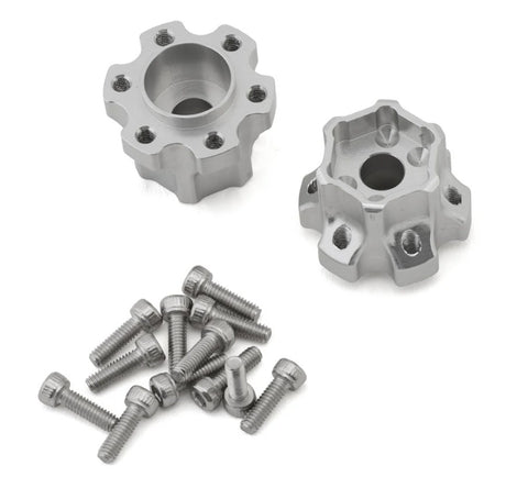 SEHREEFS222 Reefs RC 12mm Hex "DOT" CNC-Machined Aluminum Hubs (Silver) (2) (10mm Offset)-PARTS-Mike's Hobby