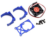 HRAMH550TE06 Hot Racing Clip-On Two-Piece Motor Heat Sink w/Fan (Blue)-Hobby Electronics-Mike's Hobby