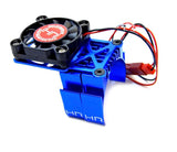 HRAMH550TE06 Hot Racing Clip-On Two-Piece Motor Heat Sink w/Fan (Blue)-Hobby Electronics-Mike's Hobby