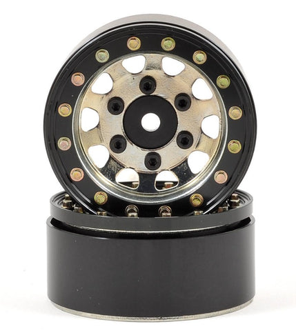 SSD00099 SSD RC D Hole 1.55" Steel Beadlock Crawler Wheels (Silver) (2)-WHEELS AND TIRES-Mike's Hobby