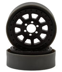 VPS08150 Vanquish Products Battle Born Wheels Sierra 2.2 Beadlock Crawler Wheels (Black) (2)-WHEELS AND TIRES-Mike's Hobby