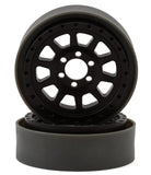 VPS08150 Vanquish Products Battle Born Wheels Sierra 2.2 Beadlock Crawler Wheels (Black) (2)-WHEELS AND TIRES-Mike's Hobby