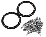 VPS08150 Vanquish Products Battle Born Wheels Sierra 2.2 Beadlock Crawler Wheels (Black) (2)-WHEELS AND TIRES-Mike's Hobby