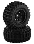 JCO4013-3994 JConcepts Magma Pre-Mounted Monster Truck Tires w/Hazard Wheel (Black) (2) (Platinum)-WHEELS AND TIRES-Mike's Hobby