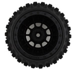 JCO4013-3994 JConcepts Magma Pre-Mounted Monster Truck Tires w/Hazard Wheel (Black) (2) (Platinum)-WHEELS AND TIRES-Mike's Hobby