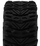 UPG-10013 UpGrade RC Dirt Claw 2.2" Pre-Mounted BELTED Tires for Traxxas® Mini Maxx® & Mini XRT® (2) w/12mm Narrow, 12mm Wide, & 14mm Hexes-WHEELS AND TIRES-Mike's Hobby