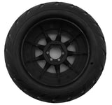 UPG-10014 UpGrade RC Street Radials 2.2" Pre-Mounted On-Road Tires for Traxxas® Mini Maxx® & Mini XRT® (2) w/12mm Narrow, 12mm Wide, & 14mm Hexes-WHEELS AND TIRES-Mike's Hobby