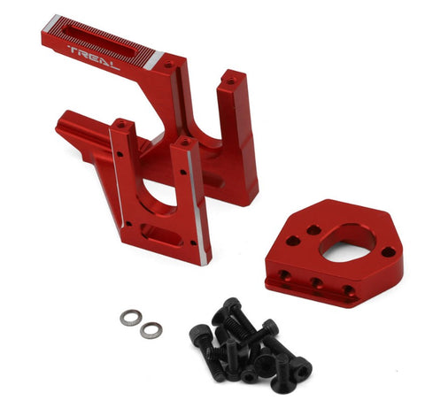 TLHTKRATON-34 Treal Hobby Arrma 6S Aluminum Motor Plate & Center Differential Mount Set (Red)-PARTS-Mike's Hobby