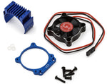 HRAMMX3535F01 Hot Racing Aluminum Motor Heat Sink for Traxxas® Mini Maxx®/XRT™ (Blue) w/35mm Fan-electronics-Mike's Hobby