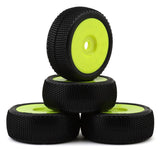 TZO-TZ200S-Y TZO Tires 200 1/8 Buggy Pre-Glued Tire Set (Yellow) (4) (Soft)-WHEELS AND TIRES-Mike's Hobby
