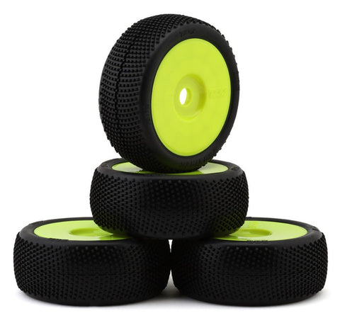 TZO-TZ200S-Y TZO Tires 200 1/8 Buggy Pre-Glued Tire Set (Yellow) (4) (Soft)-WHEELS AND TIRES-Mike's Hobby