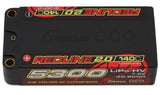 GEA53002S14D5 Gens Ace Redline 2.0 2S Shorty LiHV Battery 140C (7.6V/5300mAh) w/5mm Bullets-LiPo Battery-Mike's Hobby