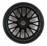 GRPGTX04-XB3 GRP Tires GT - TO4 Slick Belted Pre-Mounted 1/8 Buggy Tires (Black) (2) (XB3) w/FLEX Wheel-WHEELS AND TIRES-Mike's Hobby
