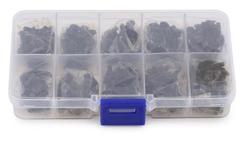 YEA-SSS-300 Yeah Racing 3mm Carbon Steel Screw Set w/Case (300) (Flat Head/Button Head)-HARDWARE-Mike's Hobby