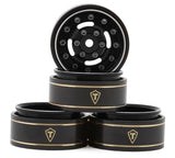 TLHTSCX24-235 Treal Hobby Type F 1.0" Deep Dish Beadlock Wheels (Black) (4) (22.7g)-WHEELS AND TIRES-Mike's Hobby