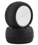 JCO4017-1691 JConcepts Smoothie 2 2.2" Pre-Mounted Rear Buggy Tires (White) (2) (Silver) w/12mm Hex-WHEELS AND TIRES-Mike's Hobby
