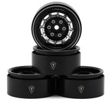 TLHTWHEEL-77 Treal Hobby 1.9" Type-M Aluminum Crawler Beadlock Wheels (Black) (4) (122.9g ea)-WHEELS AND TIRES-Mike's Hobby