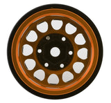 TLHTSCX24-244 Treal Hobby Type I 1.0" Classic 12-Spoke Beadlock Wheels (Orange) (4) (27.2g)-WHEELS AND TIRES-Mike's Hobby