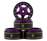 TLHTSCX24-99 Treal Hobby Type B 1.0" 5-Spoke Beadlock Wheels (Black/Purple) (4) (22.4g)-WHEELS AND TIRES-Mike's Hobby