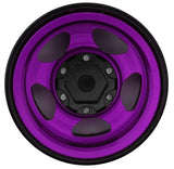TLHTSCX24-99 Treal Hobby Type B 1.0" 5-Spoke Beadlock Wheels (Black/Purple) (4) (22.4g)-WHEELS AND TIRES-Mike's Hobby