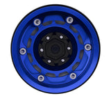 TLHTWHEEL-78 Treal Hobby 1.9" Type-M Aluminum Crawler Beadlock Wheels (Blue) (4) (122.9g ea)-WHEELS AND TIRES-Mike's Hobby