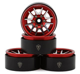 TLHTWHEEL-95 Treal Hobby Type L 1.9" V-Spoke Beadlock Wheels (Red) (4)-WHEELS AND TIRES-Mike's Hobby