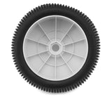 TZO-TZK-T402SS-W TZO Tires 402 1/8 Truggy Pre-Glued Tire Set (White) (2) (Super Clay)-WHEELS AND TIRES-Mike's Hobby