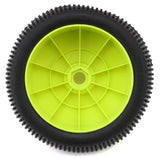 TZO-TZK-T402US-Y TZO Tires 402 1/8 Truggy Pre-Glued Tire Set (Yellow) (2) (Ultra Clay)-WHEELS AND TIRES-Mike's Hobby