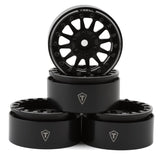 TLHTWHEELS-09 Treal Hobby Type D 1.9" 12-Spoke Beadlock Wheels (Black) (4)-WHEELS AND TIRES-Mike's Hobby