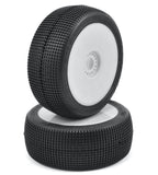 JCO3121-12 JConcepts Reflex Pre-Mounted 1/8th Buggy Tires (2) (White) (Green)-WHEELS AND TIRES-Mike's Hobby
