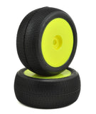 JCO3125-22 JConcepts Reflex 4.0" Pre-Mounted 1/8th Truggy Tires (2) (Yellow) (Green)-WHEELS AND TIRES-Mike's Hobby