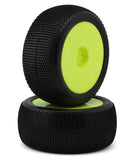 TZO-TZT202US-Y-N TZO Tires 202 1/8 Truggy Non-Glued Tire Set (Yellow) (2) (Ultra Soft)-WHEELS AND TIRES-Mike's Hobby