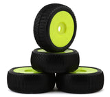 TZO-TZ200SLW-Y TZO Tires 200 1/8 Buggy Pre-Glued Tire Set (Yellow) (4) (Soft - Long Wear)-WHEELS AND TIRES-Mike's Hobby