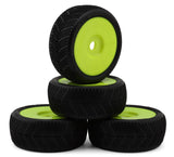 TZO-TZ400SS-Y TZO Tires 400 1/8 Buggy Pre-Glued Tire Set (Yellow) (4) (Super Soft)-WHEELS AND TIRES-Mike's Hobby