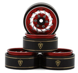 TLHTSCX24-275 Treal Hobby Type L 1.0" Aluminum Cyclone Beadlock Wheels (Red) (4) (27.5g ea)-WHEELS AND TIRES-Mike's Hobby