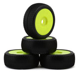 TZO-TZ200SS-Y TZO Tires 200 1/8 Buggy Pre-Glued Tire Set (Yellow) (4) (Super Soft)-WHEELS AND TIRES-Mike's Hobby