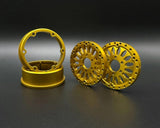 SEHREEFS240 Reefs RC 1.9" SHIELD Aluminum Rock Crawler Beadlock Wheels w/Reef Hubs & Rings (Gold) (2)-WHEELS AND TIRES-Mike's Hobby