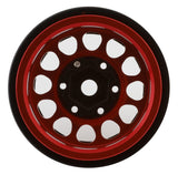 TLHTSCX24-246 Treal Hobby Type I 1.0" Classic 12-Spoke Beadlock Wheels (Red) (4) (27.2g)-WHEELS AND TIRES-Mike's Hobby