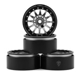 TLHTWHEELS-12 Treal Hobby Type D 1.9" 12-Spoke Beadlock Wheels (Silver/Black) (4)-WHEELS AND TIRES-Mike's Hobby
