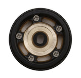 TLHTSCX30-29 Treal Hobby 0.7" 5-Slot Brass Micro Rock Crawler Beadlock Wheels (Black/Gold) (4) (14g ea)-WHEELS AND TIRES-Mike's Hobby