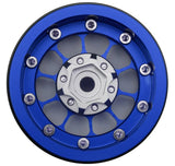 TLHTWHEEL-63 Treal Hobby Type A 1.9'' Spoked Beadlock Wheels (Blue) (2)-WHEELS AND TIRES-Mike's Hobby