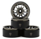 TLHTWHEEL-96 Treal Hobby Type L 1.9" V-Spoke Beadlock Wheels (Titanium) (4)-WHEELS AND TIRES-Mike's Hobby