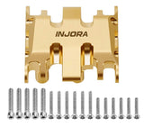 INJSCX30-06BR Injora Axial SCX30 Brass Skid Plate (Gold) (17.8g)-PARTS-Mike's Hobby