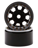 SSD00433 SSD RC Warrior 1.9" Beadlock Crawler Wheels (Black) (2)-WHEELS AND TIRES-Mike's Hobby