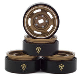 TLHTSCX30-31 Treal Hobby 0.7" 5-Slot Aluminum Micro Rock Crawler Beadlock Wheels (Bronze) (4) (8g ea)-WHEELS AND TIRES-Mike's Hobby