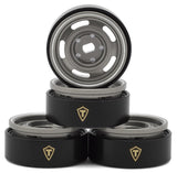 TLHTSCX30-33 Treal Hobby 0.7" 5-Slot Aluminum Micro Rock Crawler Beadlock Wheels (Grey) (4) (8g ea)