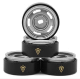 TLHTSCX30-34 Treal Hobby 0.7" 5-Slot Aluminum Micro Rock Crawler Beadlock Wheels (Silver) (4) (8g ea)