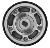 TLHTSCX30-34 Treal Hobby 0.7" 5-Slot Aluminum Micro Rock Crawler Beadlock Wheels (Silver) (4) (8g ea)