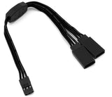 YEA-WPT-0154BK Yeah Racing 60-Core Y-Harness High Current Servo Extension Lead (Black) (JR/Futaba Plug) (150mm)-electronics-Mike's Hobby