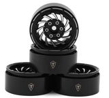 TLHTWHEEL-179 Treal Hobby Cyclone 1.9" Aluminum Beadlock Wheels (Black) (4) (122.5g)
